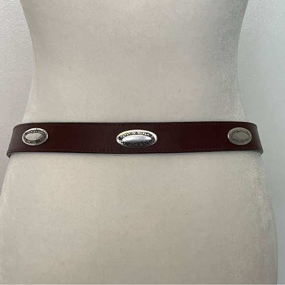 Brighton Leather Belt with Silver Hardware - Picture 4 of 12